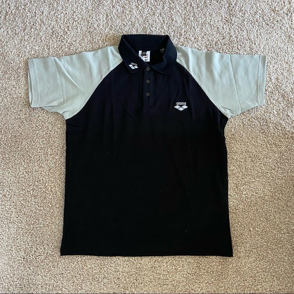 Arena Gray & Black Polo Shirt